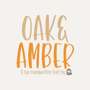 Oak and Amber Handwritten Brush Font (instant Download) - Etsy