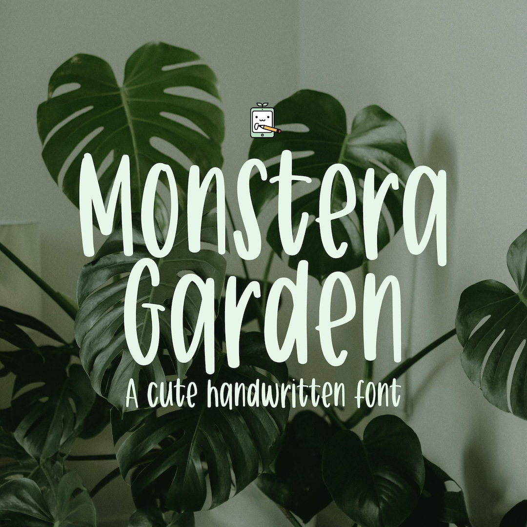 Monstera Garden handgeschriebene Pinselschrift - lustige, lustige iPad  Handschrift | OTF Sofortdownload - Etsy.de