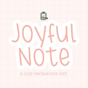 Note joyeuse, Police manuscrite, Police Study, Police simple, Police d'écriture manuscrite, OTF, Police Goodnotes, Police de note numérique, Police mignonne, Police de l'agenda