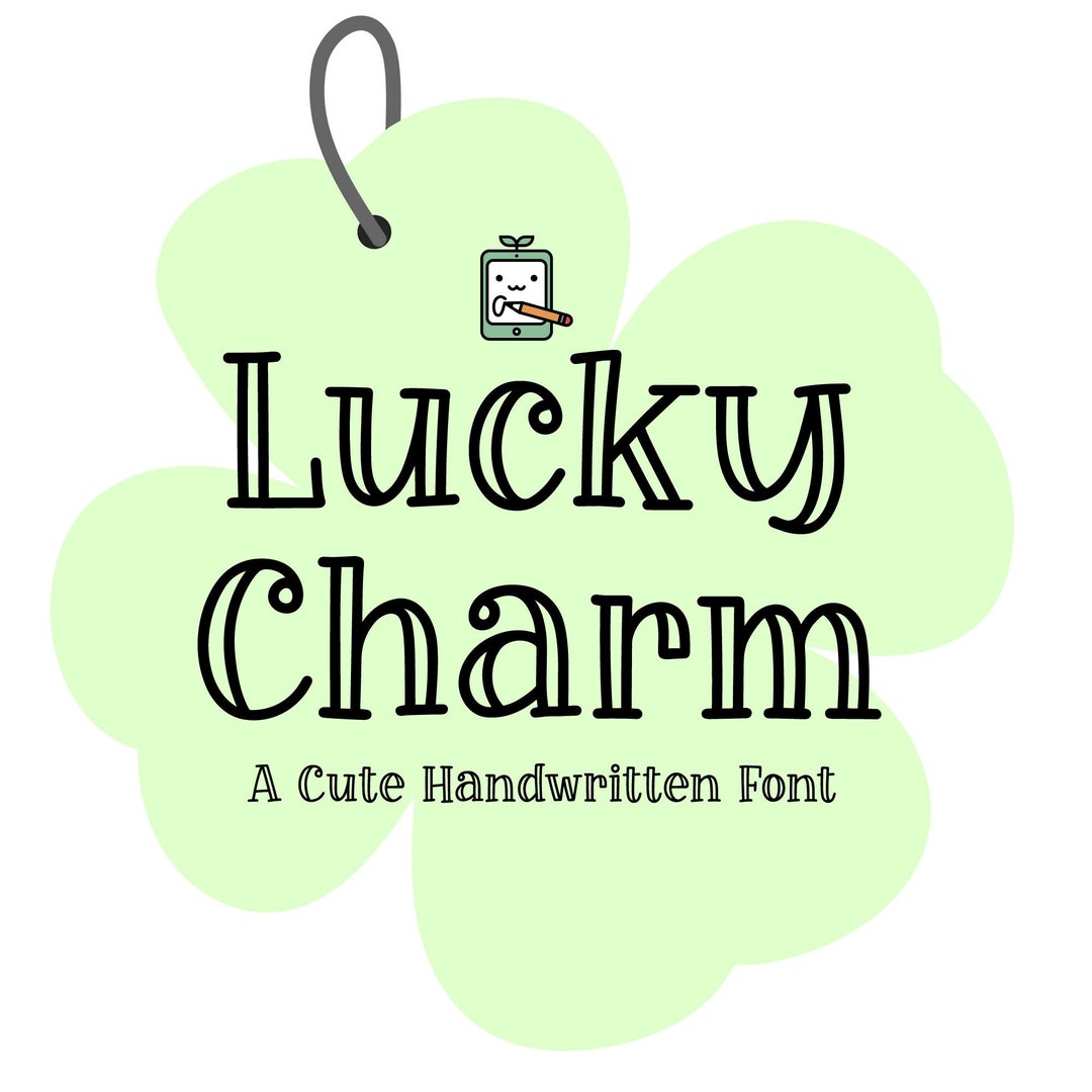 Lucky Charm, Handwritten Font, OTF, Font Download, Cute Font, Hand