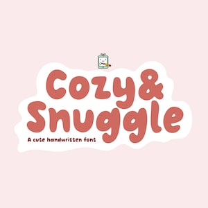Cozy and Snuggle Hand-drawn Font - Cute Bold typeface, Fun Doodle Style, Perfect for Craft and Design | OTF Instant Download