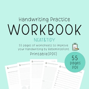 Neat Handwriting Practice Workbook, Printable Handwriting Worksheets, Alphabet Writing Practice, ABC Letter Tracing, Improve handwriting