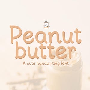 Police d'écriture manuscrite Peanut Butter – Écriture manuscrite mignonne et girly pour agendas, notes d'étude et travaux manuels | Téléchargement instantané OTF