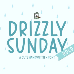 Drizzly Sunday Bold, Police manuscrite, Police Study, Police d'écriture manuscrite soignée, OTF, Multilingue, Police Goodnotes, Police mignonne, Police de prise de notes