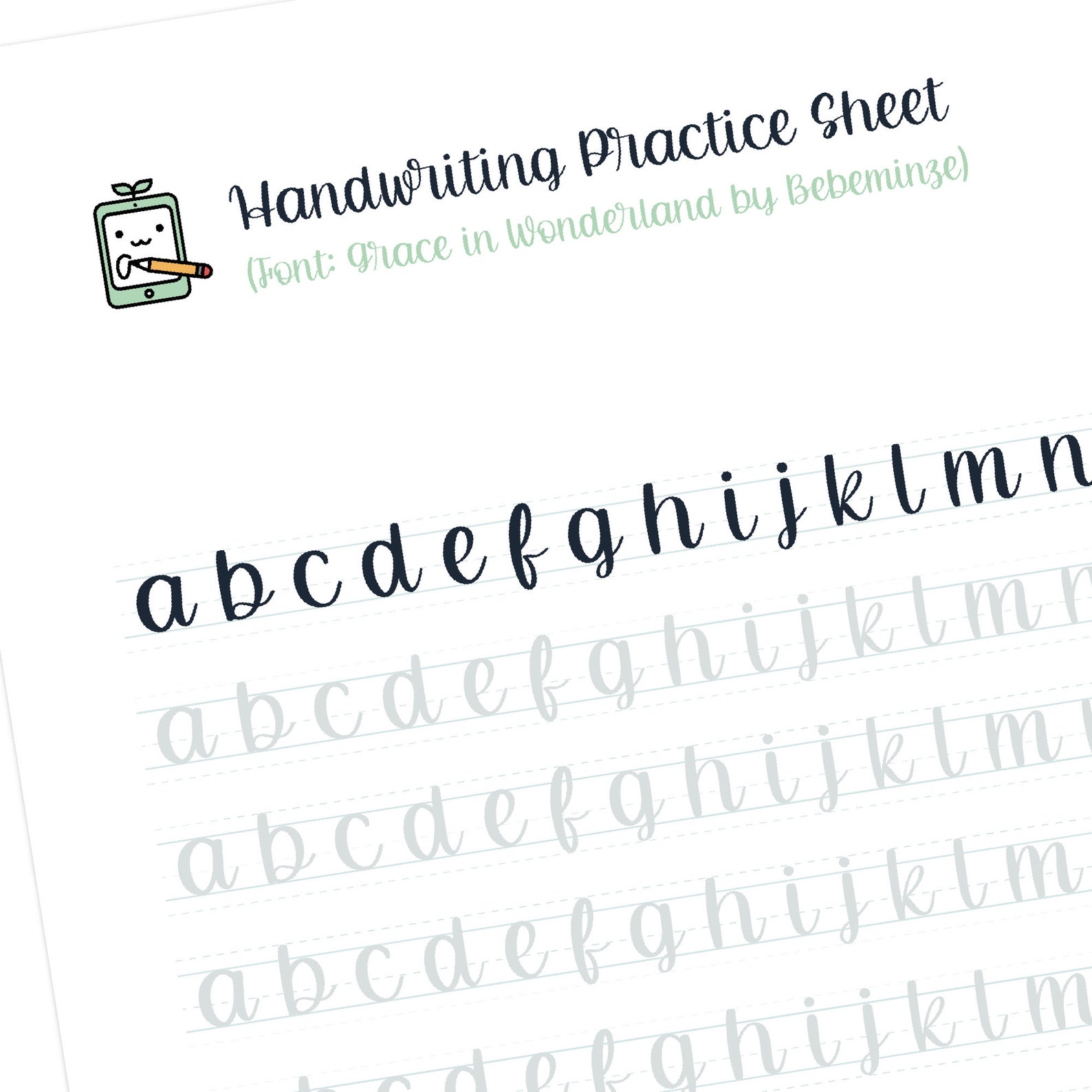 Cursive Handwriting Practice Sheets Printable Handwriting - Etsy Canada