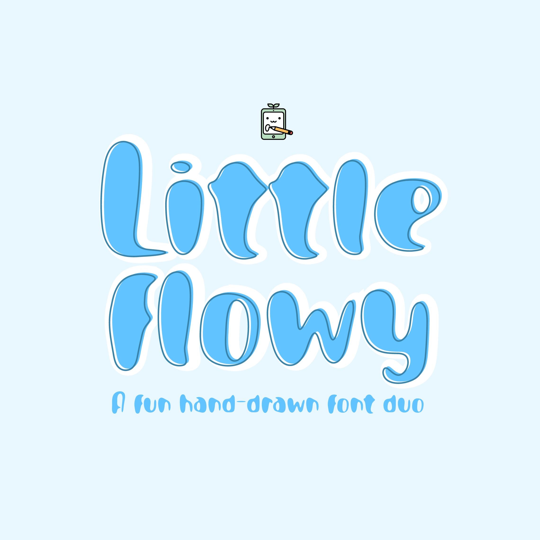 Little Flowy, Font Duo, OTF Font, Hand-drawn Font, Cute Font, Kids Font ...