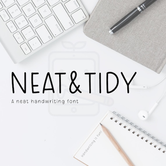 Neat and Tidy Handwritten Font, OTF, Multilingual, Goodnotes Font
