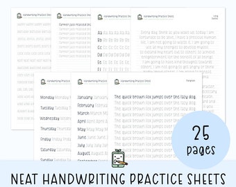 Handwriting Practice Sheets: ABC Letter Tracing (PDF & PNG)