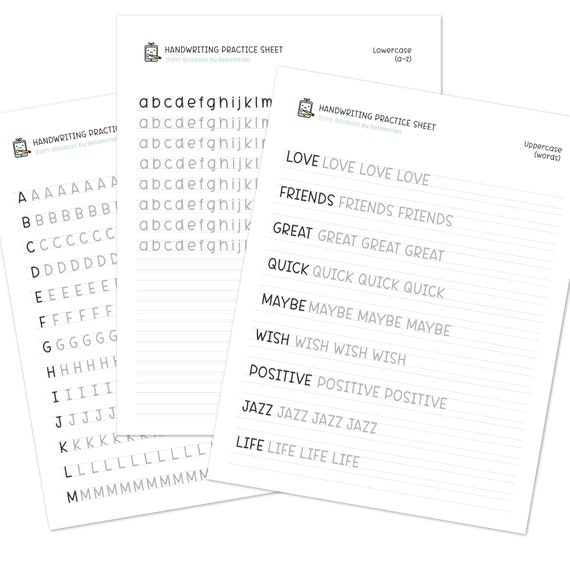 Printable Print Handwriting Worksheets