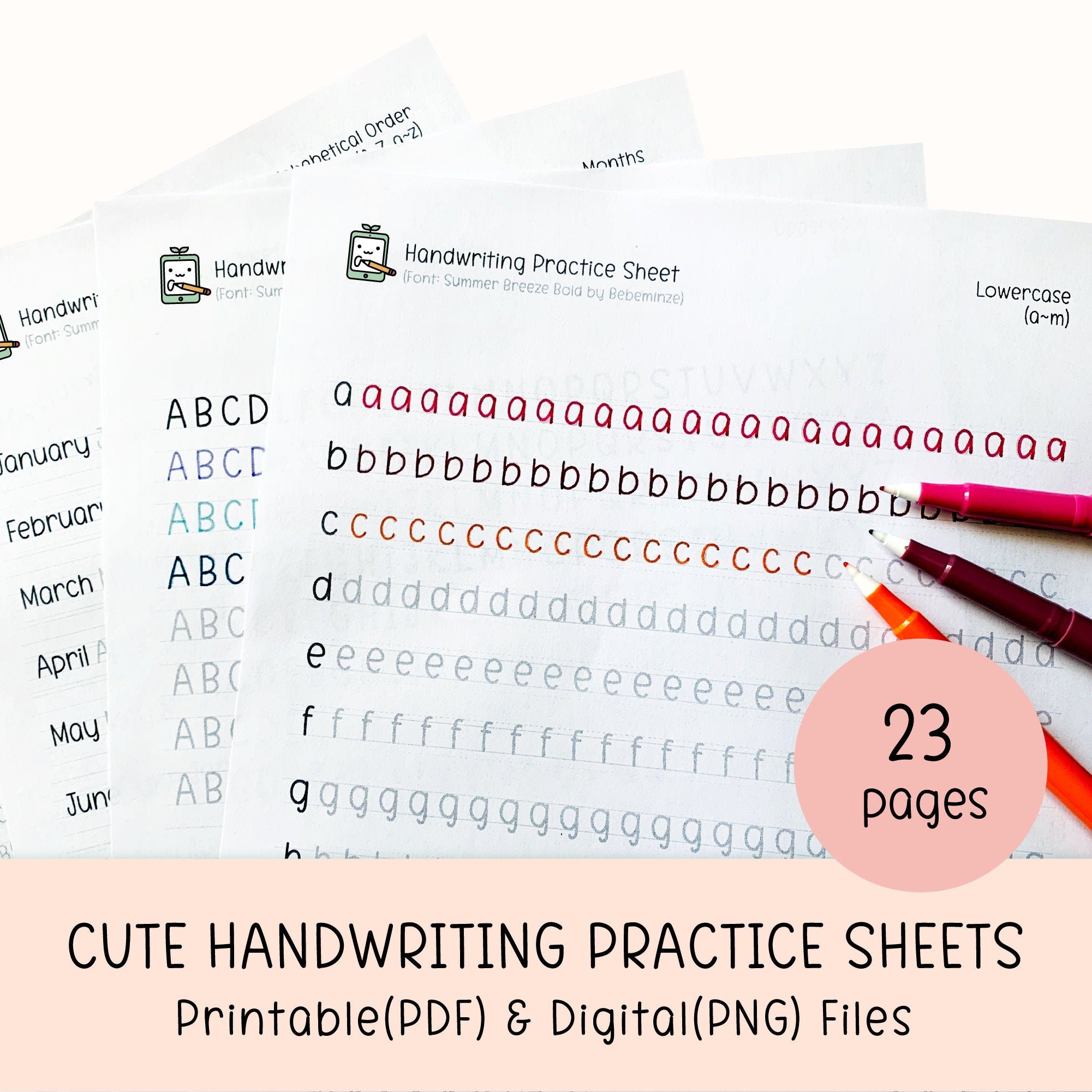 cute handwriting practice sheets printable handwriting etsy australia