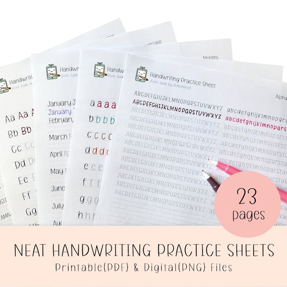 Neat Handwriting Practice sheets, Neat Handwriting Worksheets
