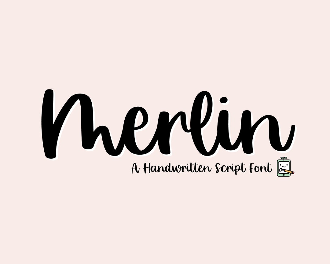 Merlin, Handwritten Script Font, OTF, Font Download, Handwriting Font ...