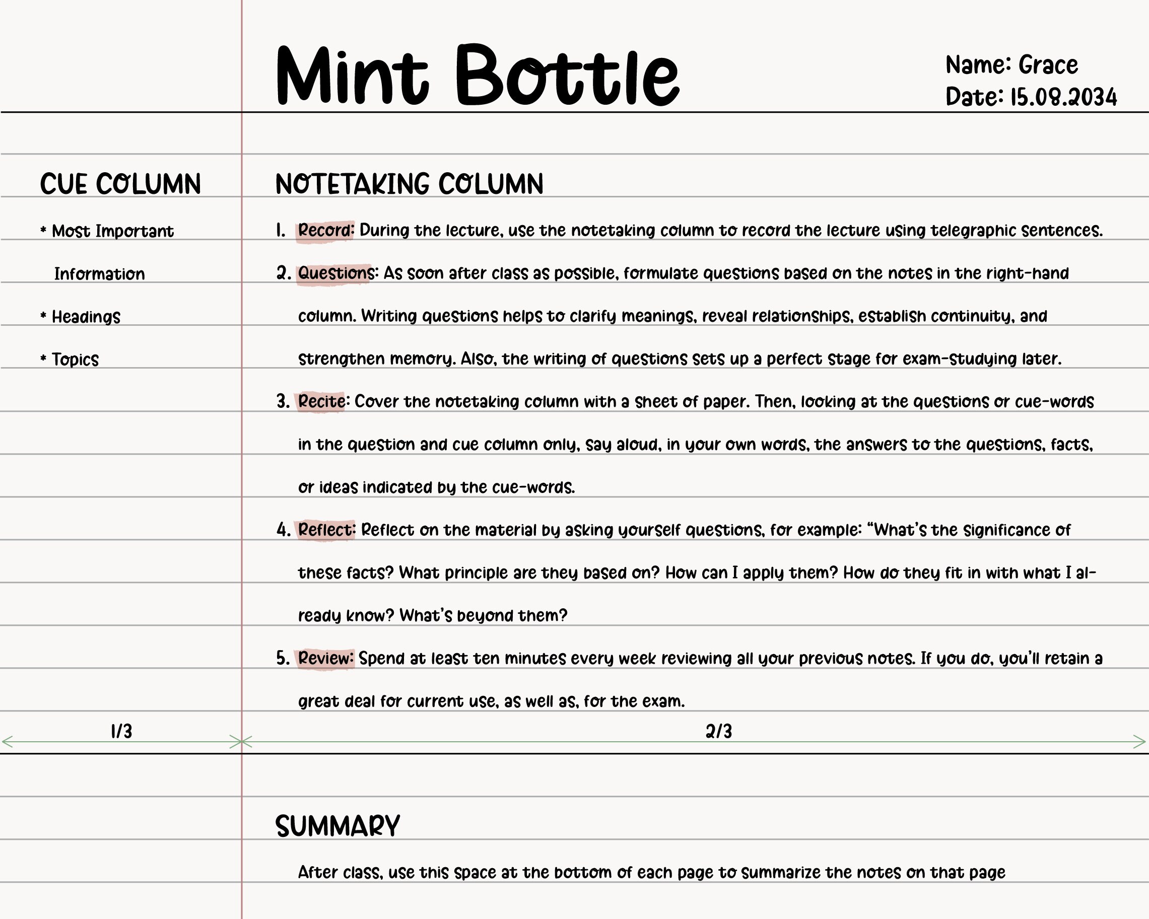 Mint Bottle, Handwritten Font, Handwriting Font, OTF Font, Goodnotes ...