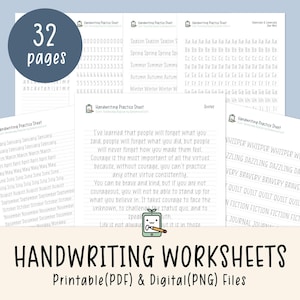 Handwriting Practice Worksheets - Printable ABC Letter Tracing & Alphabet Writing Practice for Neat Handwriting Improvement