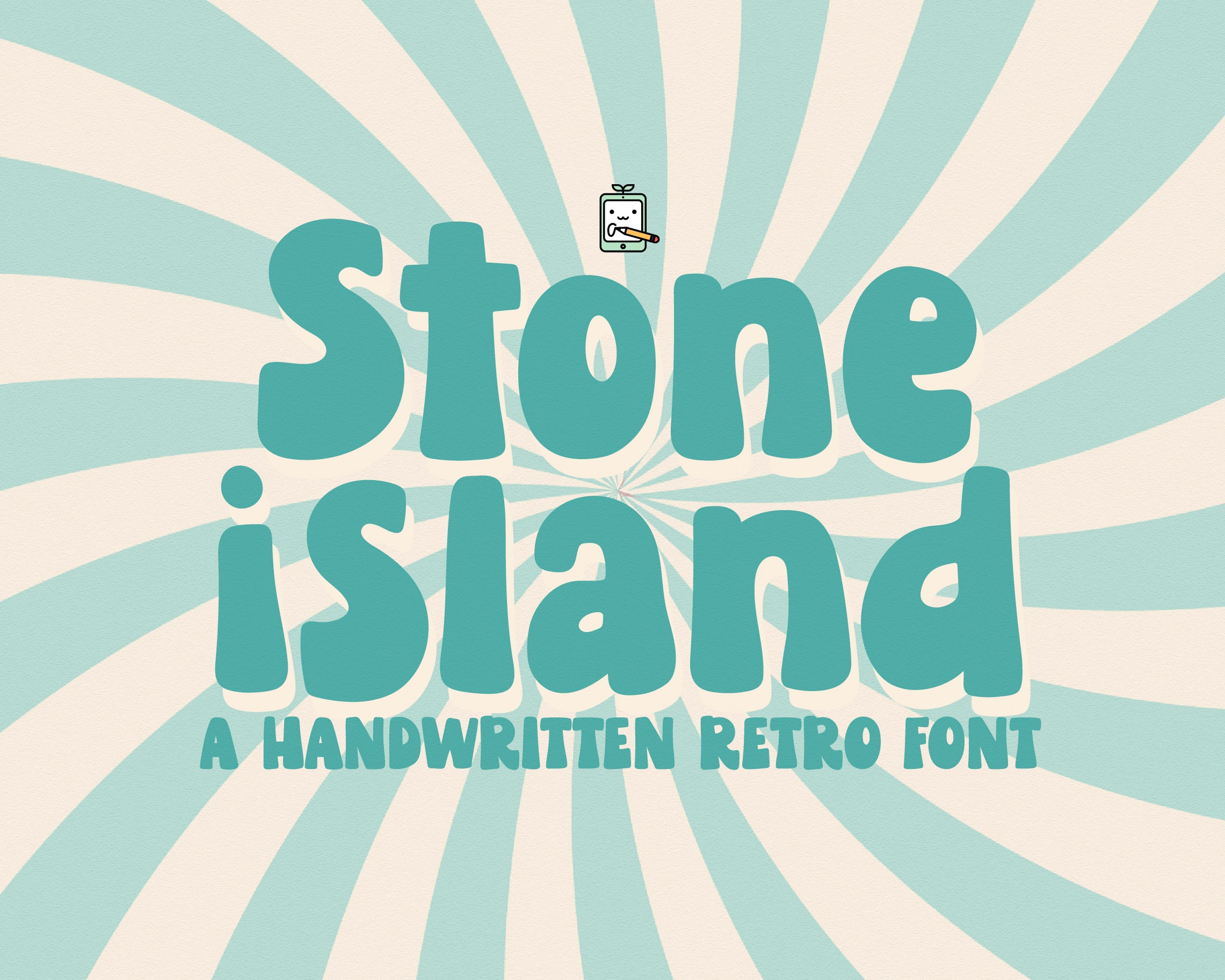 Stone Island Handwritten Font OTF Font Font Download Retro Etsy Hong Kong