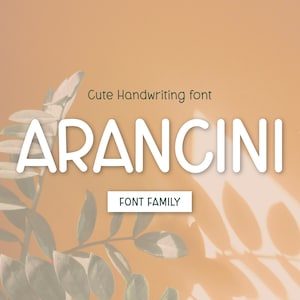 Familia de fuentes Arancini, fuente manuscrita, fuente de estudio, fuente de escritura a mano, OTF, fuente para iPad, fuente bonita, multilingüe, fuente simple, fuente básica
