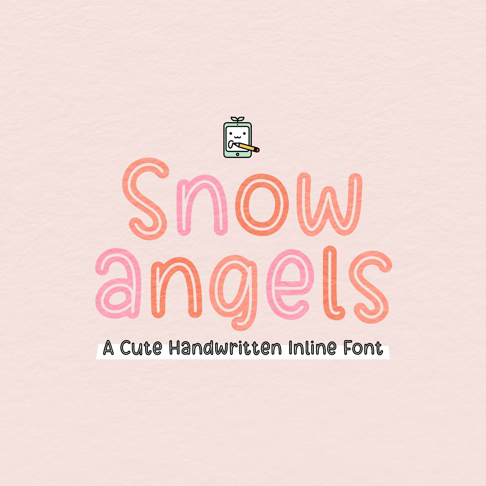 Snow Angels, Handwritten Font, OTF, Font Download, Cute Font, Bold