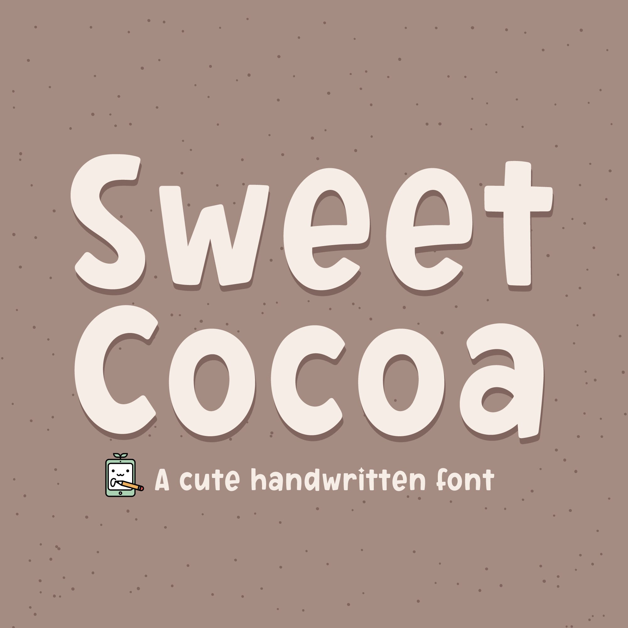 Sweet Cocoa Cute Handwritten Font Handwriting Font OTF Etsy