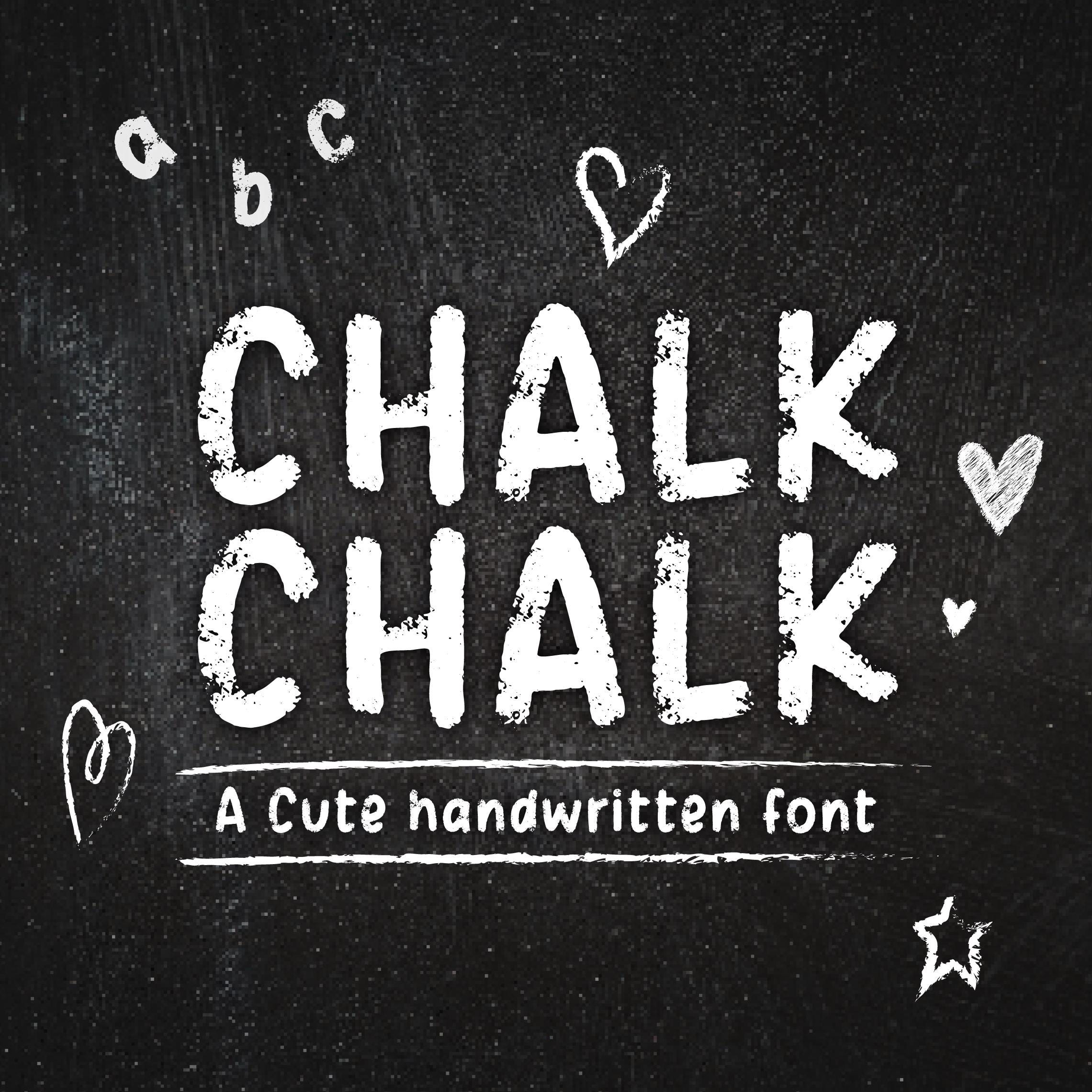 ChalkChalk Font: Distressed Handwritten Style (OTF Instant Download)