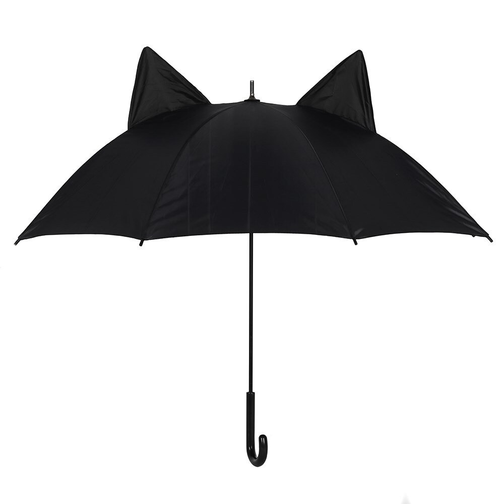3D Black Cat Umbrella With Ears Rain Outdoors Spooky Witch Etsy