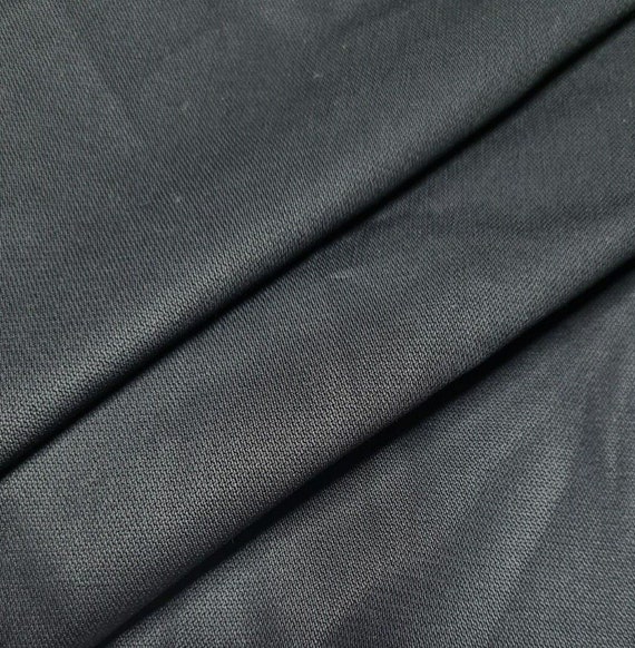 Stretch Cotton Gabardine Fabric Black Colour 55'' Wide Sold By The Metre