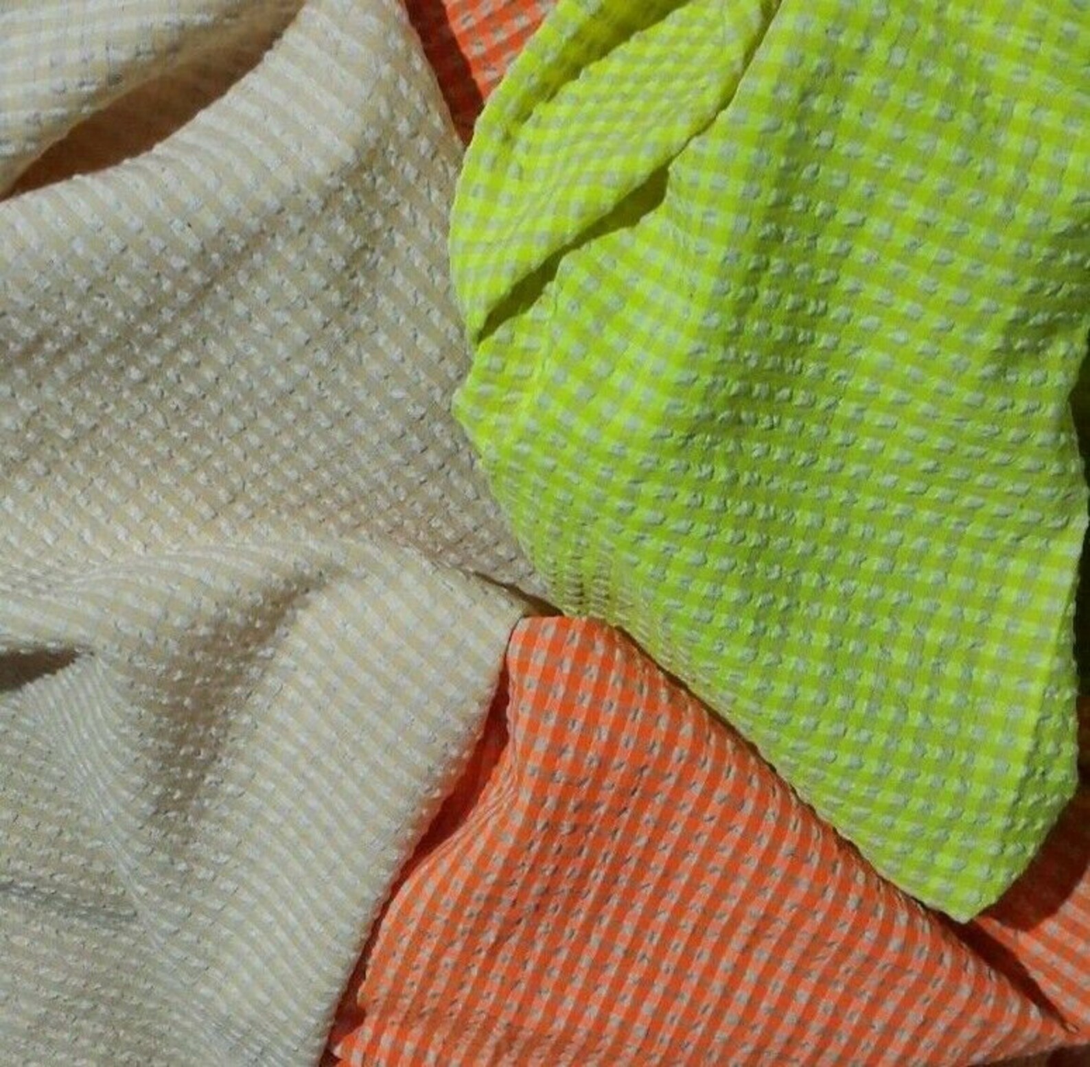 Stretch Bumpy Checked Fabric Sold By The Metre Etsy
