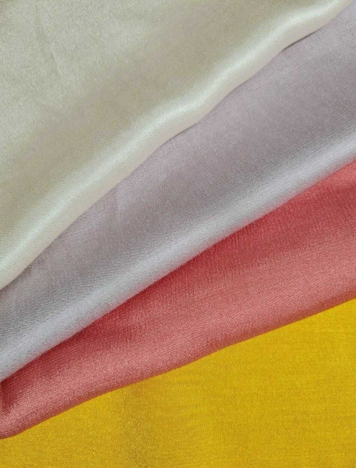 Plain Viscose Polyester Satin Silk Touch Fabric Sold By The Etsy