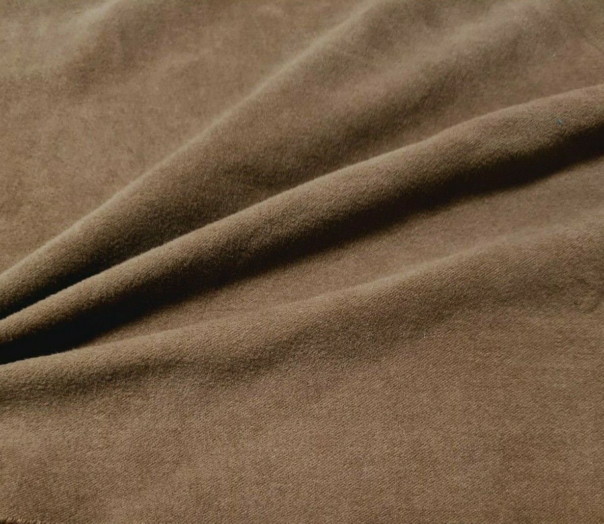 Cotton Fabric Velour Touch Light Brown Colour Sold By The | Etsy