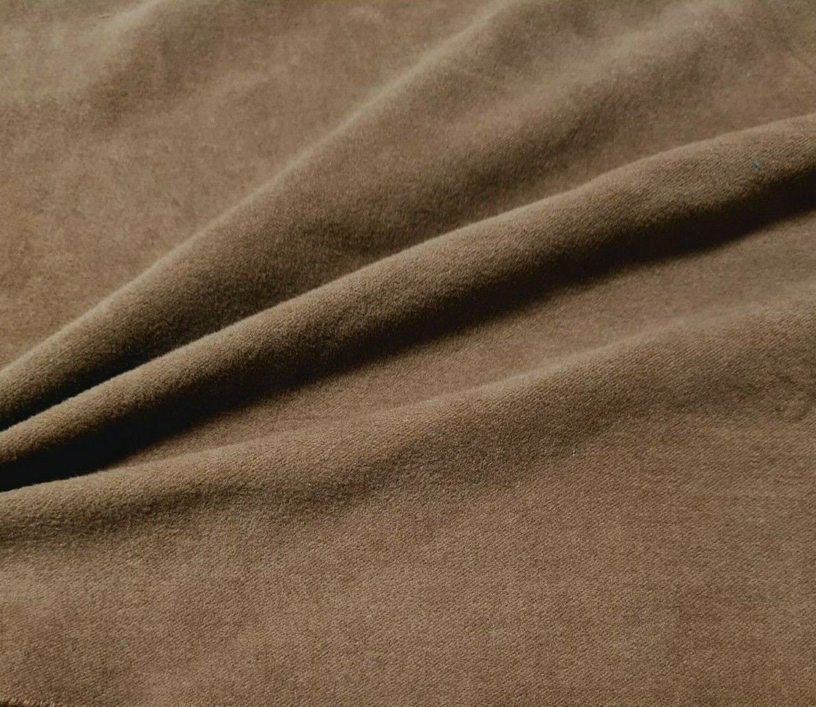 Cotton Fabric Velour Touch Light Brown Colour Sold By The Etsy