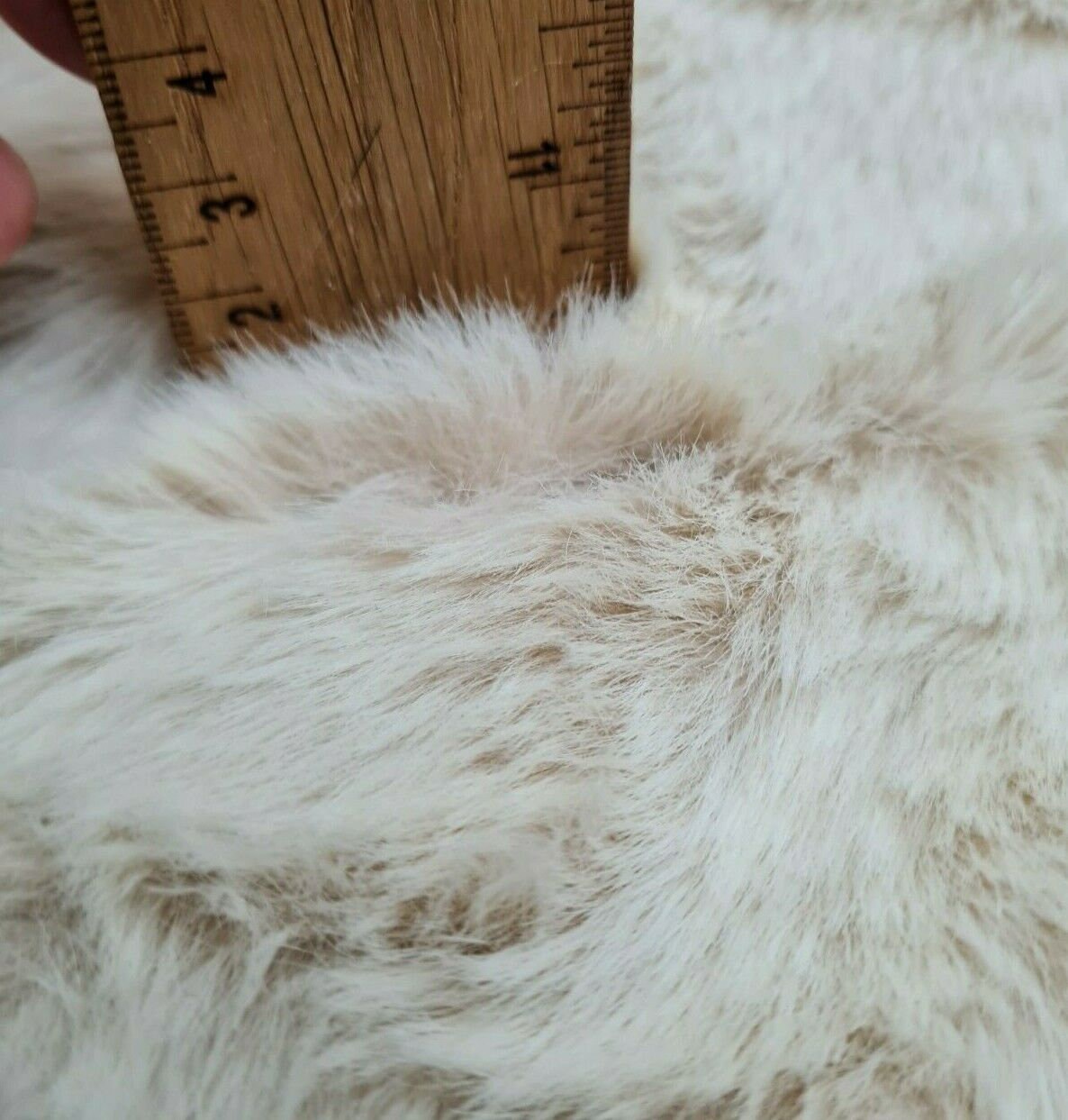 Super soft cream coloured faux fur fabric by the metre 
