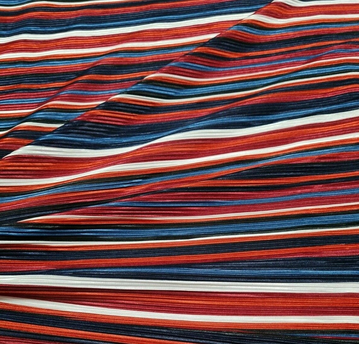 Stretch Jersey Fabric Striped Pleated Sold by the Metre Etsy UK