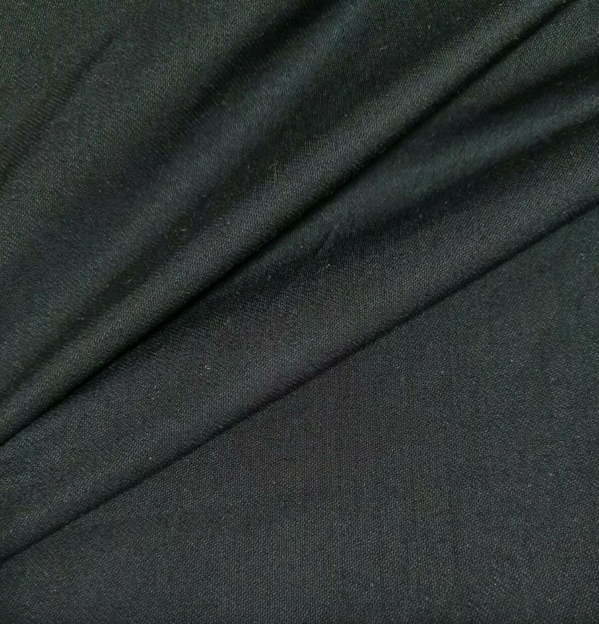 Black Stretch Viscose Nylon Fabric Sold by the Metre Etsy