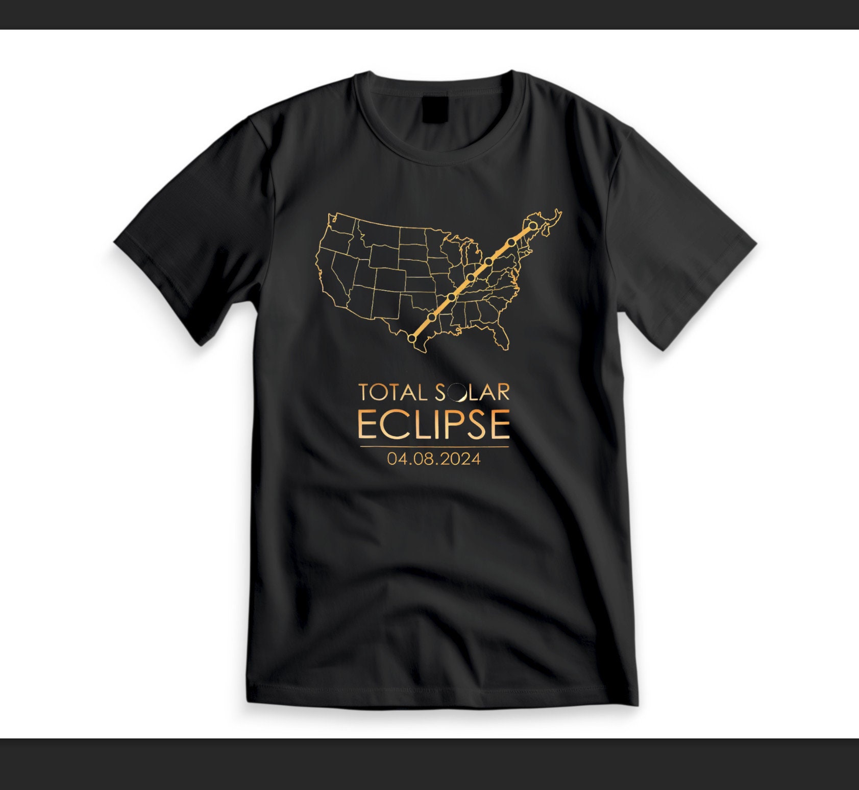 April 8 2024,USA Map, Total Solar Eclipse 2024 Shirt, Spring America