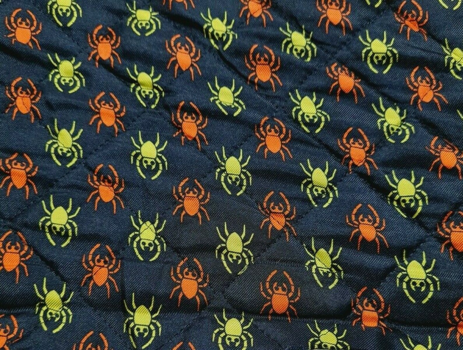 Quilted Fabric Spider Printed Silk Polycotton Sold By The Etsy