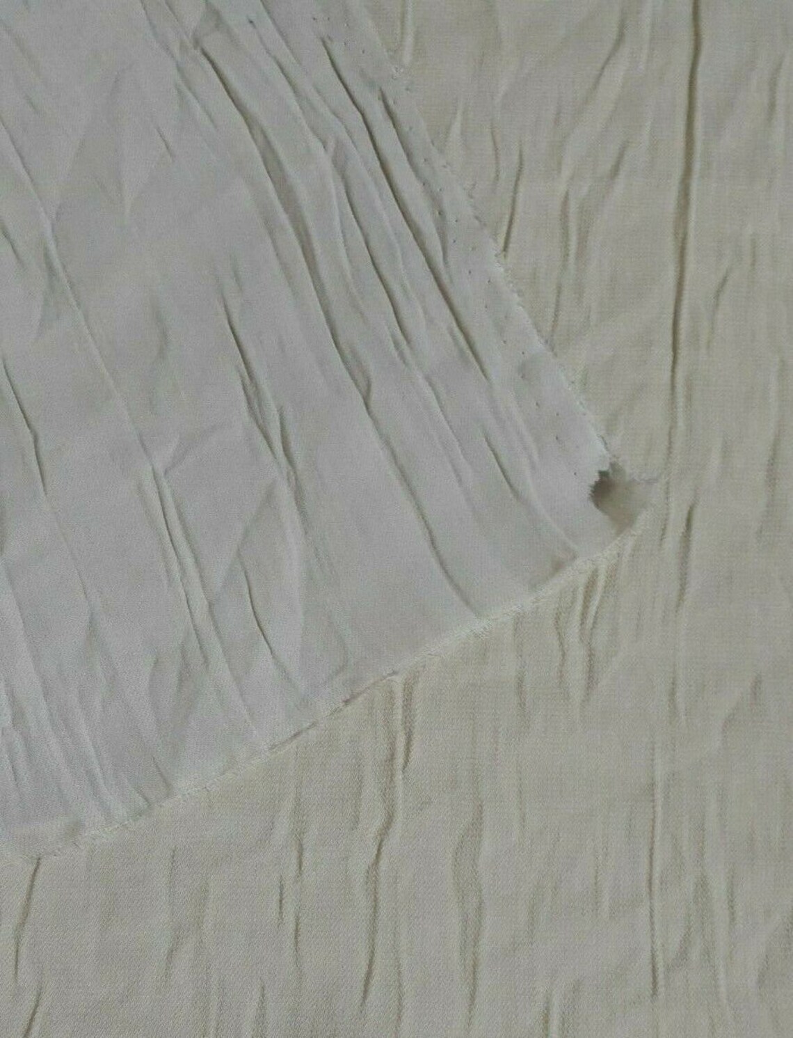 Crinkled Cream Crepe Fabric Sold by the Metre | Etsy