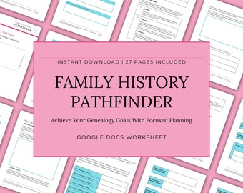 Genealogy Planner | Family History Research | Google Docs Workbook