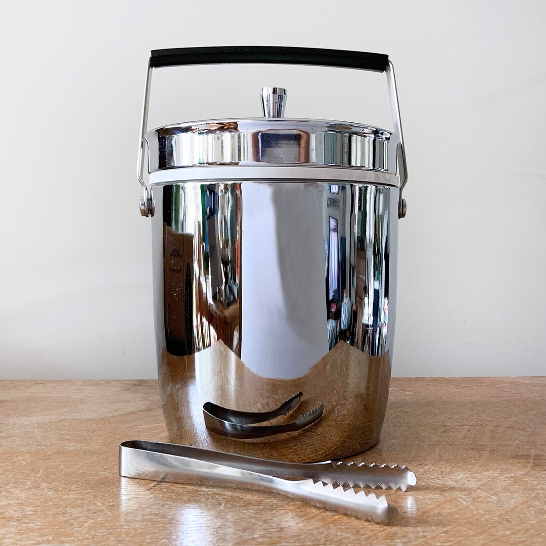 Vintage Retro Chrome Stainless Steel Insulated Ice Bucket and Etsy