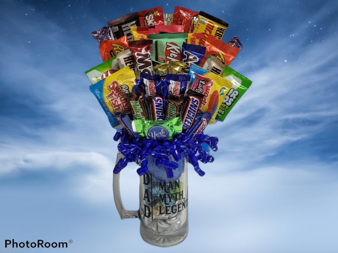 Dad Beer Mug Candy Bouquets Custom Made Chocolate or Candy Etsy
