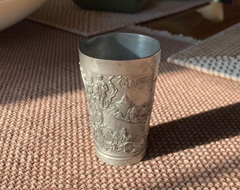 Schnapsglas Zinn Souvenir von Nürnberg, Deutschland Sammlerstück 1970er Jahre - Gebraucht