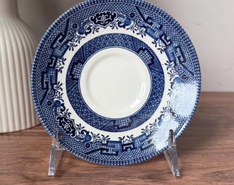 CHURCHILL Blue Willow Pattern Set of Four Ceramic 5.5" Saucers - Preowned