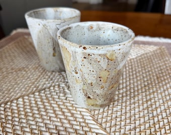 ANTHROPOLOGIE Portuguese Designed Set of 2 Estremoz Crafted Tumblers 10 oz. - Preowned