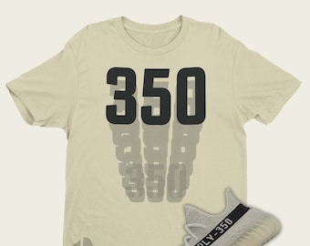 Yeezy 350 Boost V2 Slate Match Shirt - 350 Stack Cross Stitch Tshirt - Kanye Tee - Yeezy Sneaker Match Shirt