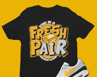 Air Max 1 White University Gold Matching Shirt Fresh Pair Unisex Tshirt Sneaker Ball Tee Sneakerhead Gifts Etsy