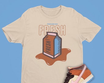 Dunk Chocolate Milk Fresh Milk Unisex T-Shirt, Milk Carton SVG, Sneakerhead Gift, Skater Gift