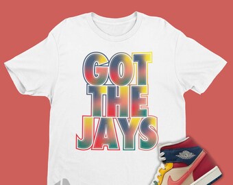 Multi color jordan 1 shirt online