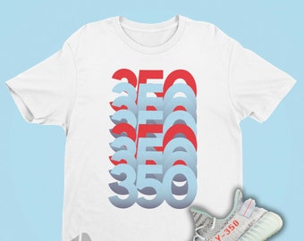 350 Stack Tshirt To Match Yeezy 350 BOOST V2 Blue Tint | KANYE Shirt | Sneakers Graphic Printed Yeezy 350 Tee For Sneakerhead