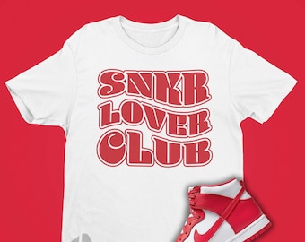 Sneaker Lover Club Unisex Shirt Match Dunk High University Red - University Red Dunk Match Shirt - Sneaker Lover Gift