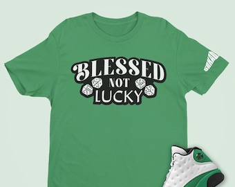 retro 13 lucky green shirt
