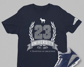 Air Jordan 3 Georgetown Midnight Navy/Cement Grey 23 University Unisex T-Shirt, Retro 3 Shirt, Georgetown Shirt