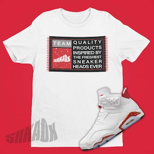 Air Jordan 6 Red Oreo Matching Shirt - Retro 6 Tee - Sneakerhead Clothing